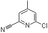 structure of CAS# 209858-74-2, 6-Chloro-4-methylpyridine-2-carbonitrile