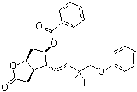 (3aR,4R,5R,6aS)-5-(Benzoyloxy)-4-[(1E)-3,3-difluoro-4-phenoxy-1-butenyl]hexahydro-2H-cyclopenta[b]furan-2-one molecular structure (CAS 209861-00-7)