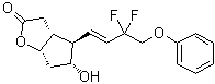 (3aR,4R,5R,6aS)-4-[(1E)-3,3-二氟-4-苯氧基-1-丁烯基]六氢-5-羟基-2H-环戊二烯并[b]呋喃-2-酮分子结构 (CAS 209861-01-8)