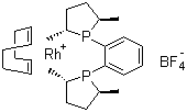 (-)-1,2-Bis[(2R,5R)-dimethylphospholano]benzene(cyclooctadiene)rhodium(I) tetrafluoroborate molecular structure (CAS 210057-23-1)