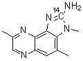 3,4,8-三甲基-3H-咪唑并[4,5-f]喹喔啉-2-胺-2-<sup>14</sup>C分子结构 (CAS 210100-52-0)