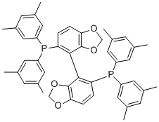 structure of CAS# 210169-57-6, (R)-DM-Segphos;[4-[5-bis(3,5-dimethylphenyl)phosphanyl-1,3-benzodioxol-4-yl]-1,3-benzodioxol-5-yl]-bis(3,5-dimethylphenyl)phosphane