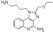 1-(4-Aminobutyl)-2-(ethoxymethyl)-1H-imidazo[4,5-c]quinolin-4-amine molecular structure (CAS 210304-20-4)