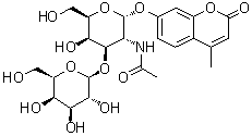 7-[[2-(乙酰氨基)-2-脱氧-3-O-beta-D-吡喃半乳糖基-alpha-D-吡喃半乳糖基]氧基]-4-甲基-2H-1-苯并吡喃-2-酮分子结构 (CAS 210357-36-1)