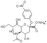N-Acetyl-2-O-(4-nitrophenyl)-alpha-neuraminic acid monoammonium salt molecular structure (CAS 210418-02-3)