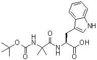 结构式 CAS# 210481-85-9, N-[叔丁氧羰基]-2-甲基丙氨酰-L-色氨酸