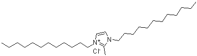 结构式 CAS# 21054-71-7, 1,3-二月桂基-2-甲基咪唑鎓氯化物