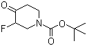 3-氟-4-氧代哌啶-1-甲酸叔丁酯分子结构 (CAS 211108-50-8)