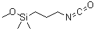 (3-异氰酸丙基)甲氧基二甲基硅烷分子结构 (CAS 21116-75-6)