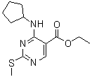 4-Cyclopentylamino-2-methylsulfanylpyrimidine-5-carboxylic acid ethyl ester molecular structure (CAS 211245-62-4)