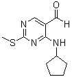 4-Cyclopentylamino-2-methylsulfanylpyrimidine-5-carboxaldehyde molecular structure (CAS 211245-64-6)