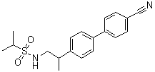 N-[2-(4'-氰基联苯-4-基)丙基]-2-丙烷磺酰胺分子结构 (CAS 211311-95-4)