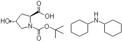 Dicyclohexylammonium (2S,4R)-1-(tert-butoxycarbonyl)-4-hydroxypyrrolidine-2-carboxylate molecular structure (CAS 21157-12-0)