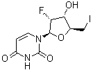 2',5'-Dideoxy-2'-fluoro-5'-iodouridine molecular structure (CAS 211694-25-6)