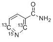 Nicotinamide-<sup>13</sup>C<sub>3</sub>,<sup>15</sup>N molecular structure (CAS 2117346-85-5)