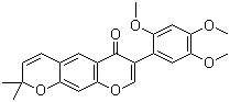 2',4',5'-三甲氧基-2'',2''-二甲基吡喃并[5'',6'':6,7]异黄酮分子结构 (CAS 211799-56-3)