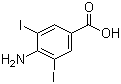 4-氨基-3,5-二碘苯甲酸分子结构 (CAS 2122-61-4)