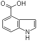 Indole-4-carboxylic acid molecular structure (CAS 2124-55-2)