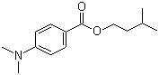 structure of CAS# 21245-01-2, Padimate;4-Dimethylaminobenzoic acid isoamyl ester; 3-Methylbutyl 4-dimethylaminobenzoate; Isoamyl 4-(dimethylamino)benzoate