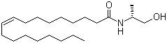 structure of CAS# 213182-22-0, (Z)-(R)-N-((2-Hydroxy-1-methyl)ethyl)-9-octadecenamide;(9Z)-N-[(1R)-2-Hydroxy-1-methylethyl]-9-octadecenamide
