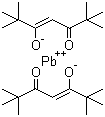Bis(2,2,6,6-tetramethyl-3,5-heptanedionato)lead(II) molecular structure (CAS 21319-43-7)
