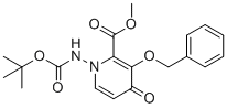 结构式 CAS# 2136287-59-5, 甲基3-(苄氧基)-1-((叔-丁氧羰基)氨基)-4-氧代-1,4-二氢吡啶-2-羧酸酯