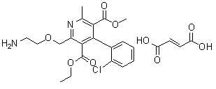 2-[(2-Aminoethoxy)methyl]-4-(2-chlorophenyl)-6-methyl-3,5-pyridinedicarboxylic acid 3-ethyl 5-methyl ester 2-butenedioate (1:1) molecular structure (CAS 2138811-33-1)