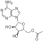 结构式 CAS# 2140-25-2, 5'-O-乙酰基腺苷