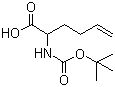 2-(tert-Butoxycarbonylamino)hex-5-enoic acid molecular structure (CAS 214206-61-8)