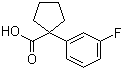 1-(3-氟苯基)环戊烷甲酸分子结构 (CAS 214262-97-2)