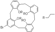 5-溴-25,26,27,28-四丙氧基杯[4]芳烃分子结构 (CAS 214399-70-9)