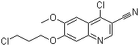 4-Chloro-7-(3-chloropropoxy)-3-cyano-6-methoxyquinoline molecular structure (CAS 214470-68-5)