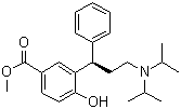 结构式 CAS# 214601-17-9, 3-[(1R)-3-[双(1-甲基乙基)氨基]-1-苯基丙基]-4-羟基苯甲酸甲酯