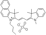 3-Butyl-2-[3-(1,3-dihydro-1,3,3-trimethyl-2H-indol-2-ylidene)-1-propen-1-yl]-1,1-dimethyl-1H-benz[e]indolium perchlorate molecular structure (CAS 214706-06-6)
