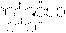 结构式 CAS# 214852-61-6, N-苄氧羰基-N'-叔丁氧羰基-D-2,4-二氨基丁酸二环己胺盐dicyclohexylamine salt