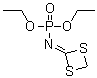 1,3-二硫杂环丁烷-2-亚基氨基磷酸二乙酯分子结构 (CAS 21548-32-3)