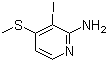 2-氨基-3-碘-4-甲硫基吡啶分子结构 (CAS 215526-99-1)