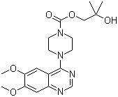 4-(6,7-二甲氧基-4-喹唑啉基)-1-哌嗪甲酸 2-羟基-2-甲基丙酯分子结构 (CAS 21560-59-8)
