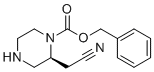 Benzyl (S)-2-(cyanomethyl)piperazine-1-carboxylate molecular structure (CAS 2158302-01-1)