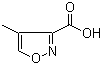 结构式 CAS# 215872-46-1, 4-甲基异恶唑-3-甲酸