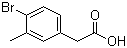 4-溴-3-甲基苯乙酸分子结构 (CAS 215949-57-8)