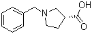 (3R)-1-(Phenylmethyl)-3-pyrrolidinecarboxylic acid molecular structure (CAS 216311-57-8)