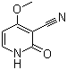 structure of CAS# 21642-98-8, 4-Methoxy-2-oxo-1,2-dihydro-pyridine-3-carbonitrile;3-Cyano-4-methoxyl-2-(1H)-pyridione