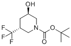 tert-Butyl (3R,5R)-3-hydroxy-5-(trifluoromethyl)piperidine-1-carboxylate molecular structure (CAS 2165480-63-5)
