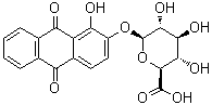 1-Hydroxy-2-anthraquinonyl beta-D-glucopyranosiduronic acid molecular structure (CAS 21662-33-9)