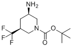 tert-butyl (3R,5S)-3-amino-5-(trifluoromethyl)piperidine-1-carboxylate molecular structure (CAS 2166275-79-0)