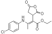 alpha-[1-[(4-Chlorophenyl)amino]ethylidene]tetrahydro-2,5-dioxo-3-furanacetic acid ethyl ester molecular structure (CAS 216876-53-8)
