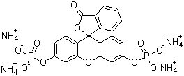Fluorescein diphosphate tetraammonium salt molecular structure (CAS 217305-49-2)