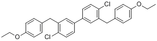 structure of CAS# 2176485-21-3, Dapagliflozin Impurity 3;4,4'-Dichloro-3,3'-bis(4-ethoxybenzyl)-1,1'-biphenyl