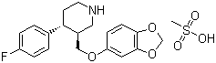 Paroxetine mesylate molecular structure (CAS 217797-14-3)